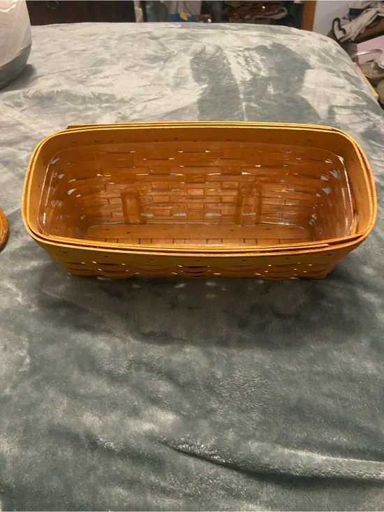 Longaberger Yellow Woven Oval Basket
