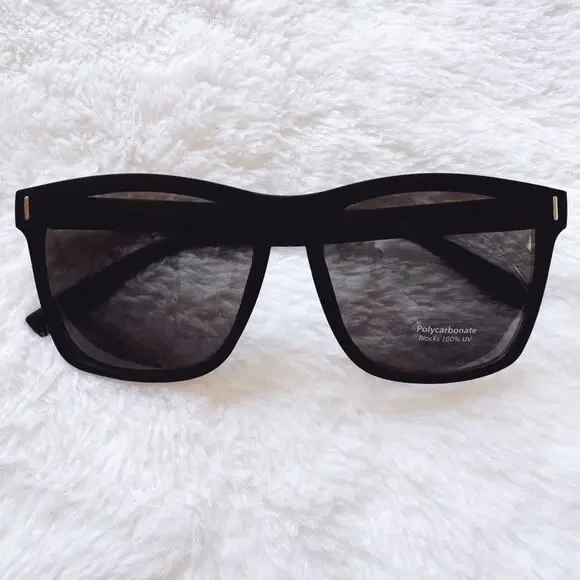 Otto Black Angular Frame Sunglasses