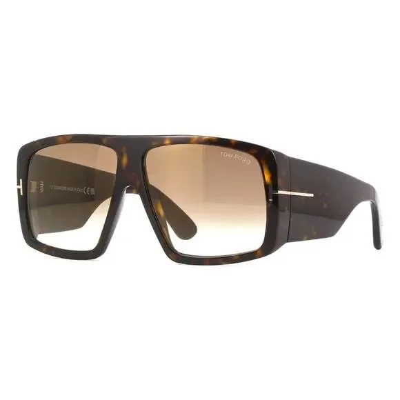 Tom Ford Raven FT1036/S Sunglasses Dark‎ Tortoise Brown Gradient 52F Italy NEW!!