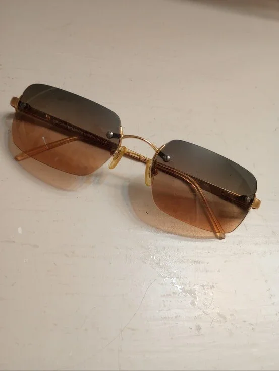 Emporio Armani Rimless Rectangular Sunglasses