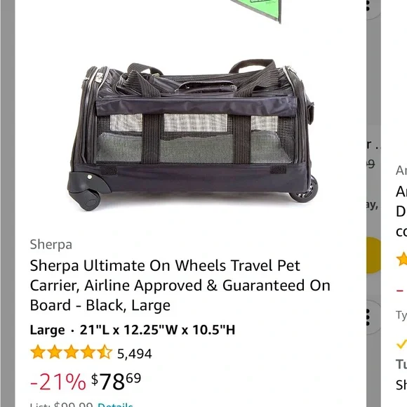 Sherpa dog carrier airline approved