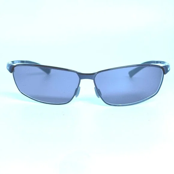 Nike Traxion Sunglasses Black Metal Frame Rectangular EV0744 001 306 Mens