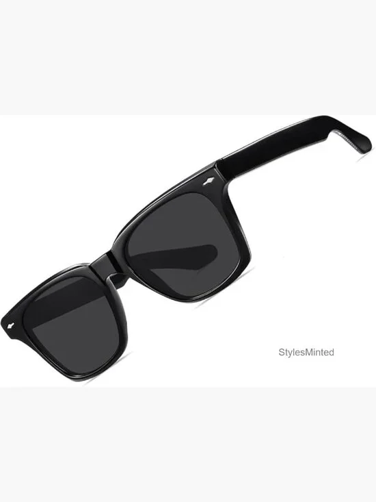Retro Square Polarized Sunglasses UV400 Protection Chunky 90s Men
