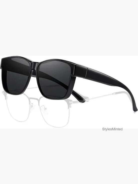 Oversized Fit Over Sunglasses Square UV400 Polarized Men