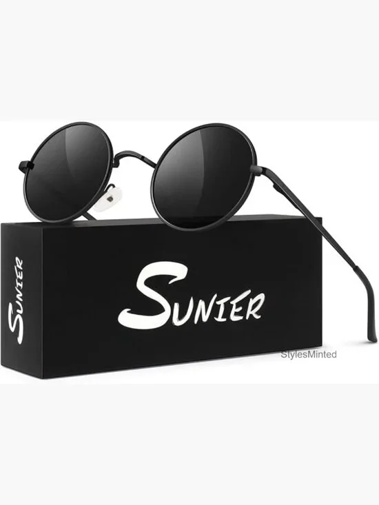 Retro Round Polarized Sunglasses UV400 Shield