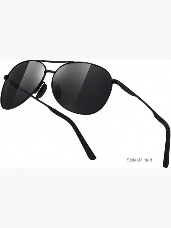 Polarized Aviator Sunglasses UV400 Protection Retro Driving Sports Metal Frame