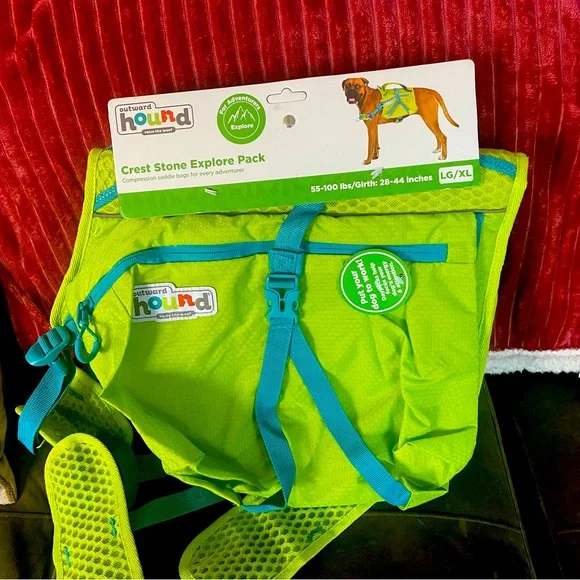Brand New! Outward Hound Crest Stone Explorer Doggy Backpack. Size Lg/XL