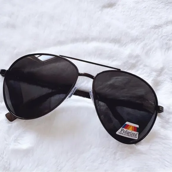 Ian Black Aviator Stylish Polarized Sunglasses