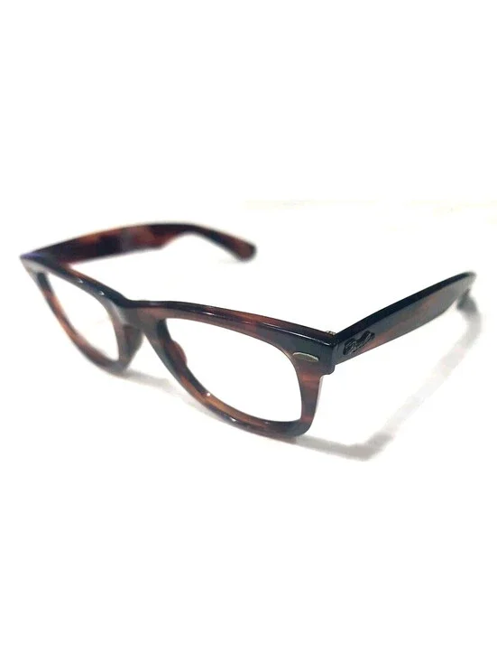 Ray Ban B&L Vintage Wayfarer Brown Sunglasses Frame Read