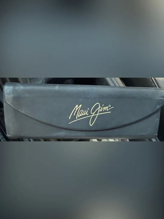 Maui Jim Black Sunglasses Case with Gold Script