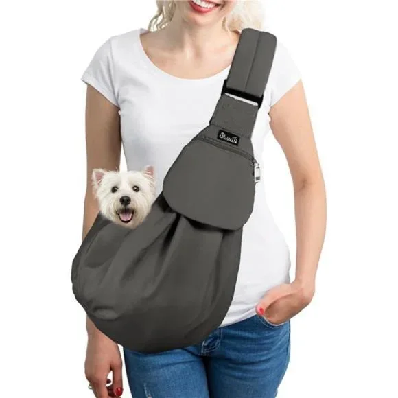 Dog Carrier Sling, Thick Padded Adjustable Shoulder Strap Carriers for Small Dog
