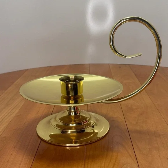Baldwin Brass Chamberstick Candle Holder – Large 10.5