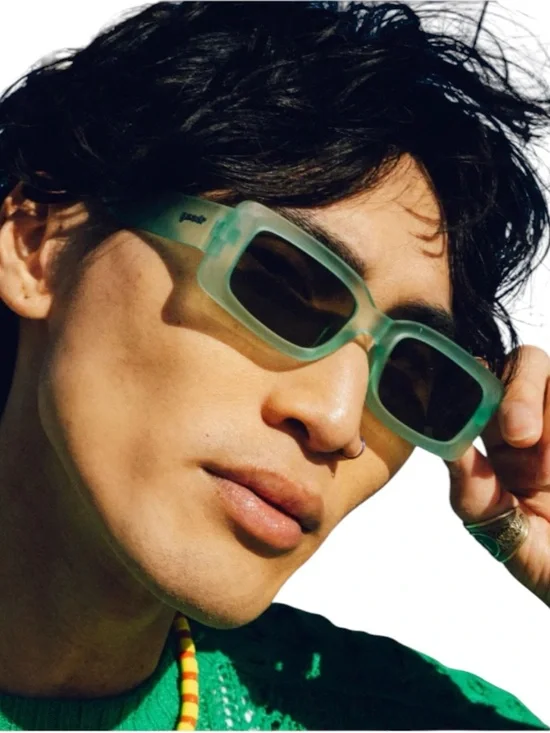 goodr Limited Edition Lux G Stays for the Encore light green sunglasses