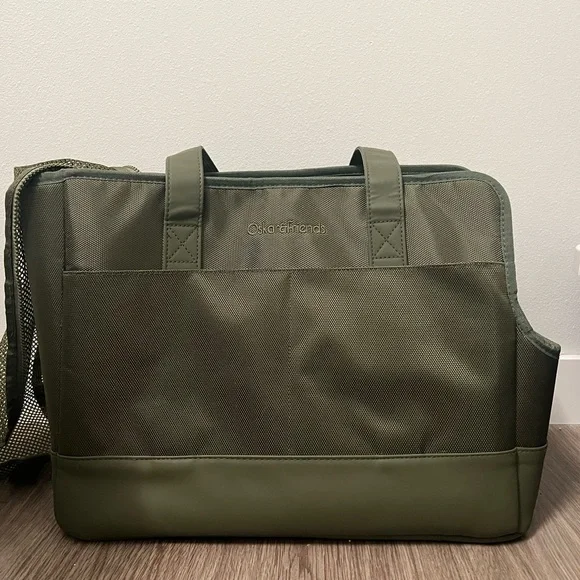 Oskar&Friends Sage Green Pet Tote Bag