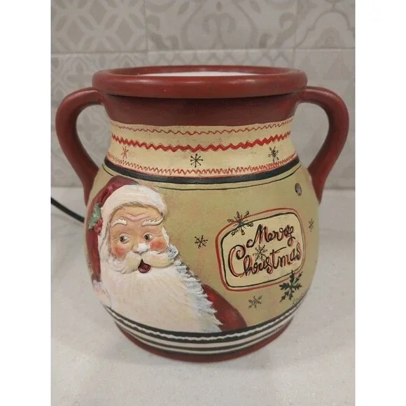 LANG Vintage Christmas Santa Electric Wax Melt Warmer Bean Pot Kimberly Poloson