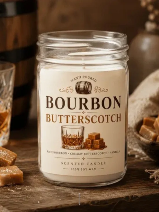 Bourbon Butterscotch Scented Candle