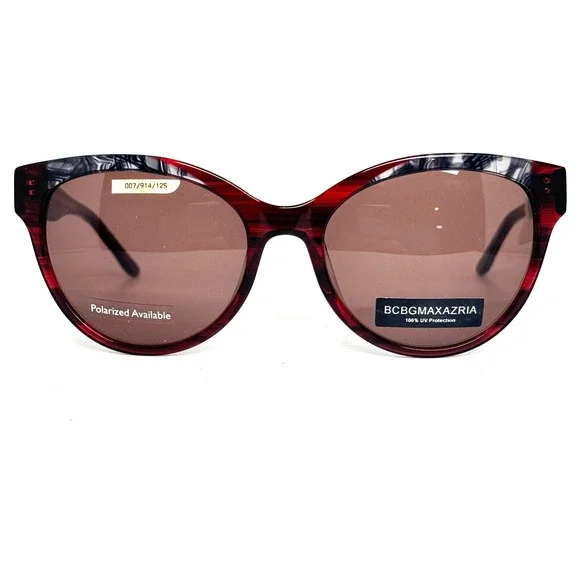 BCBGmaxazria‎ New Embrace Wine Combo Red Round Sunglasses H13516