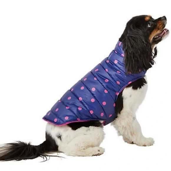 Dog Puffer Jacket with Polka Dots by Top Paw size XL NWT