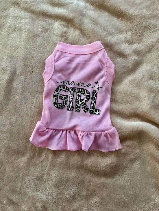 Pink leopard print dog dress