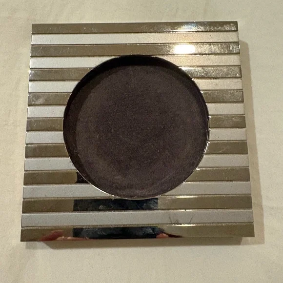 Henri Bendel Silver and Brown Candle Holder