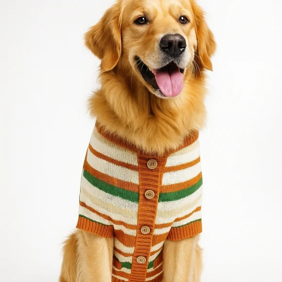 BARKER & JANE PET APPAREL Sweater Size M up to 27 lbs Back Length 16