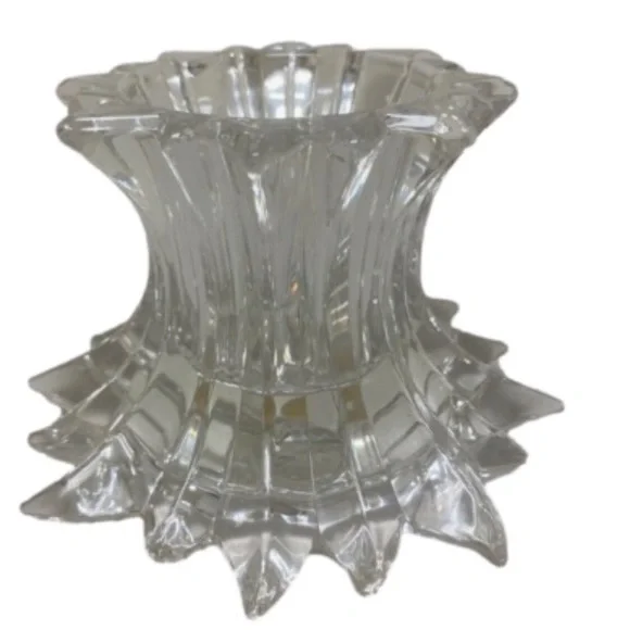 PartyLite Clear Scalloped Glass Accent Vase