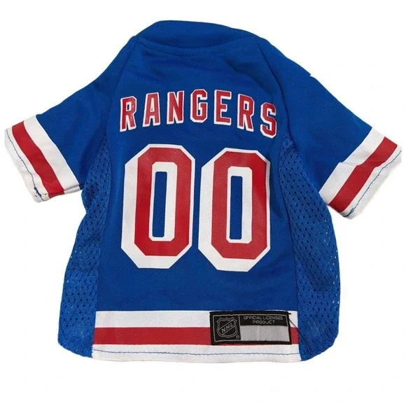 New York Rangers NHL Hockey‎ League Pet Apparel Pet's First Dog Jersey - Small