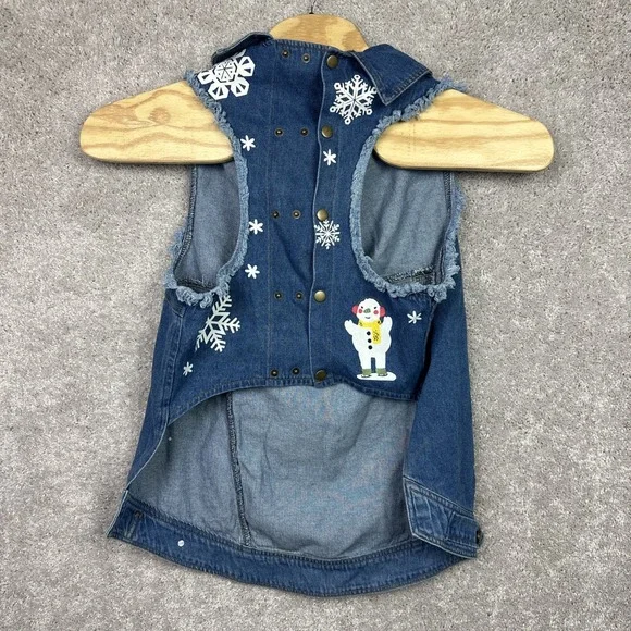 Ugly Denim Dog‎ Pet Vest Blue Wondershop Christmas Winter Sweater Costume XL