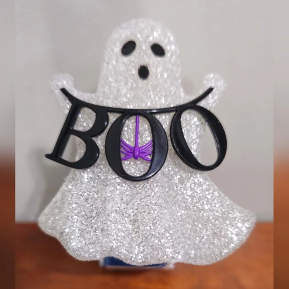 Wallflower Ghost Halloween‎ Bath & Body Works BOO Glitter Ghost Night Light NWT