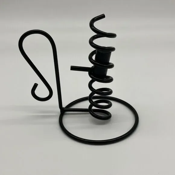 Vintage Hand Wrought Iron Spiral‎ Colonial Courting Candle