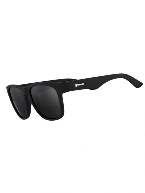 goodr Hooked on Onyx Classic Black Polarized Sunglasses, Large Fit, Unisex