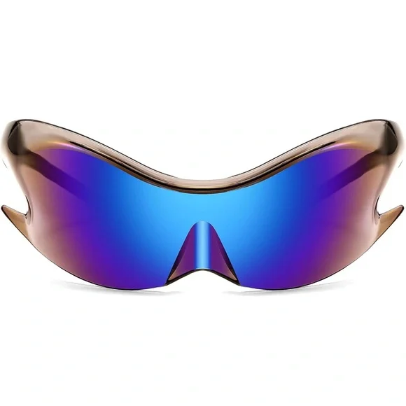 Stylish Blue TAKE UP SPACE Y2K SUNGLASSES NEW