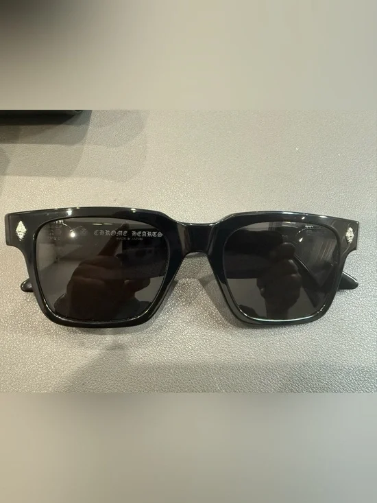 Chrome Hearts Black Thick Square Sunglasses