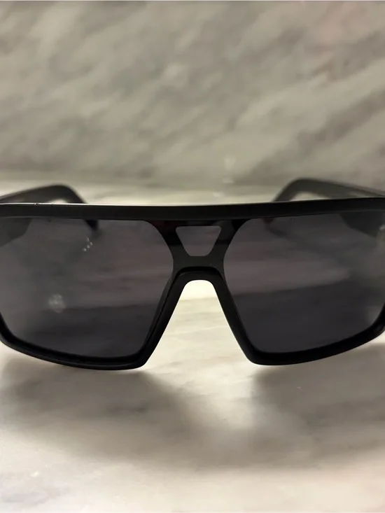 Neven Slater Black Shield Sunglasses - Sport Wraparound Style