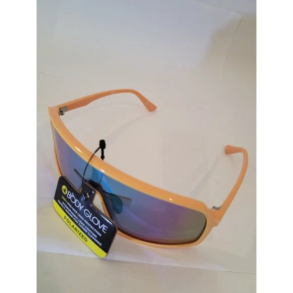 Body Glove Sunglasses Unisex SR0325 BG05 Yellow‎ Shield Polarized Mirror Lens