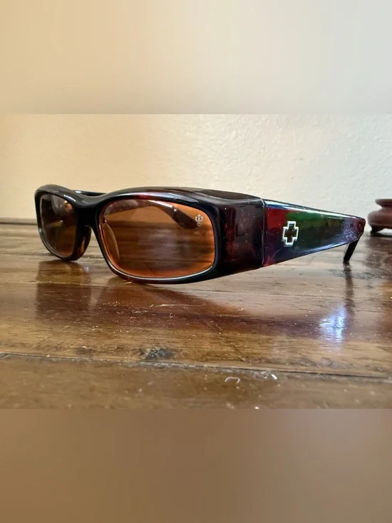 Spy Optic MC Tortoise Y2K Sunglasses Jeremy McGrath Amber Brown Made in Italy