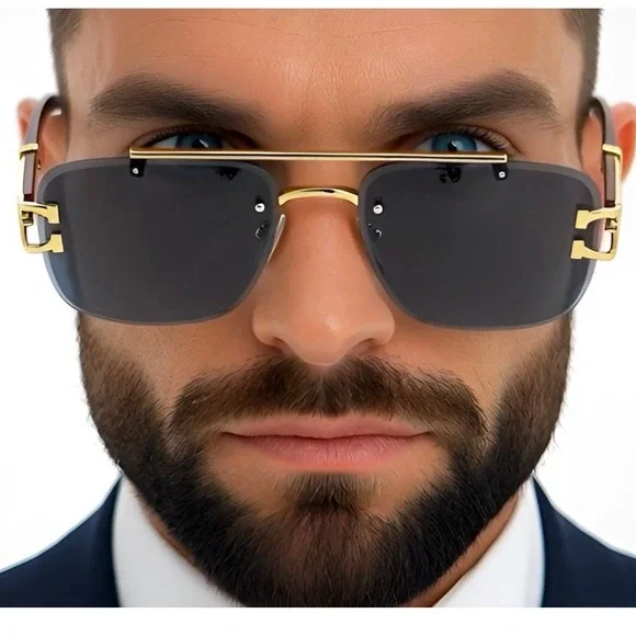 Sunglasses Men Shades UV400‎ Sun Protection Dark Grey Lens LEntes Gafas Humbres