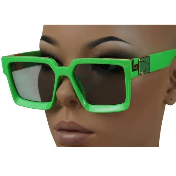 Green Sunglasses Fashion Designer Square Luxury‎ Beach Verde Lentes Gafas Nuevo