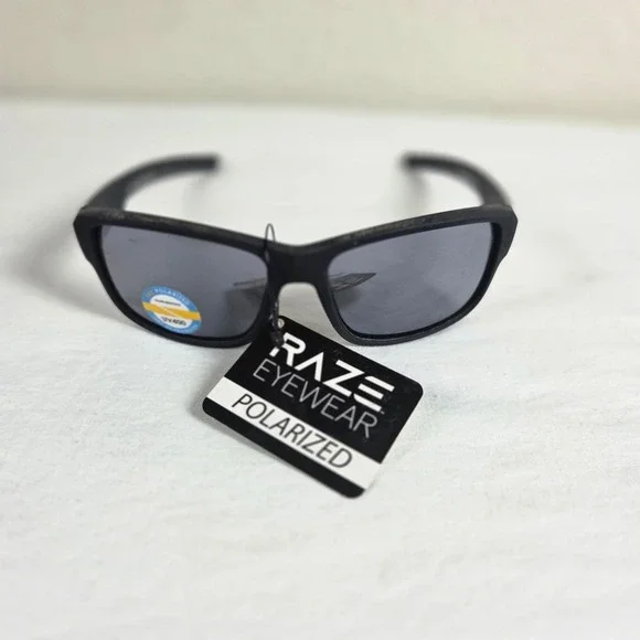 Raze Eyewear Polarized Sunglasses Matte Black Frame UV400 Biohazard Sport Mens