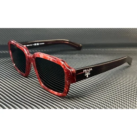Prada Polarized Milano Men's Red Sunglasses