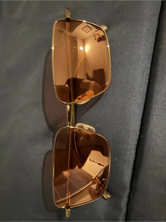 Salvatore Ferragamo Brown Gold Sunglasses
