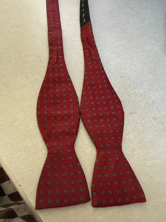 Vintage Carroll and Company Dot Silk Bow Tie