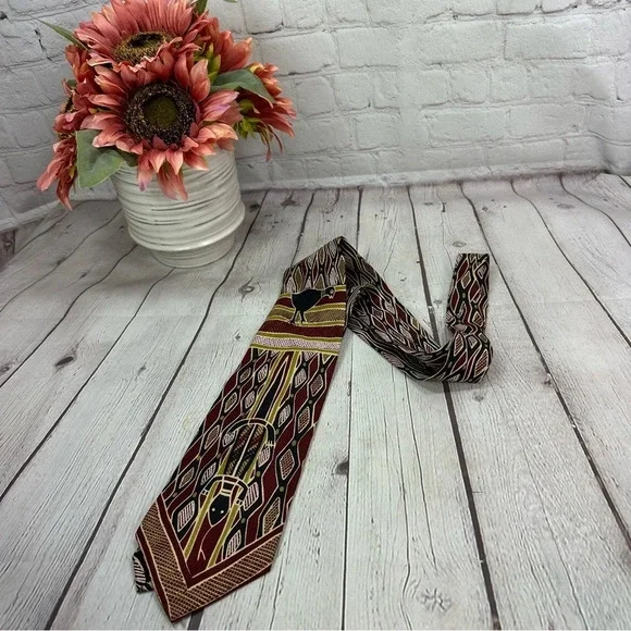 dreamings boxelder milwaukee company silk tie tribal design
