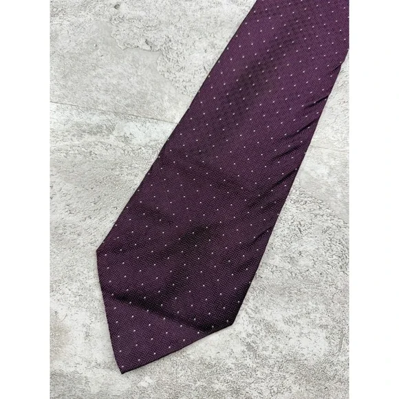 Polo Ralph Lauren Necktie Men OS Purple Geometric Silk Hand Made USA