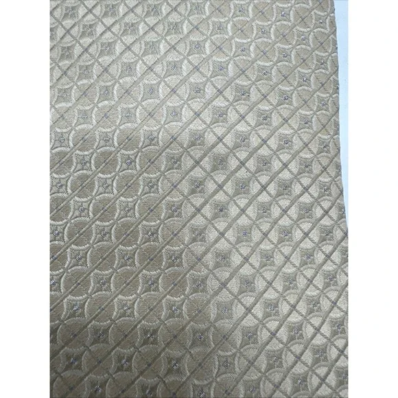 Pronto Uomo Couture Men's 100% Silk Necktie Ivory With Silver 60