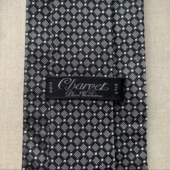 Charvet Black & White Classy Silk Tie