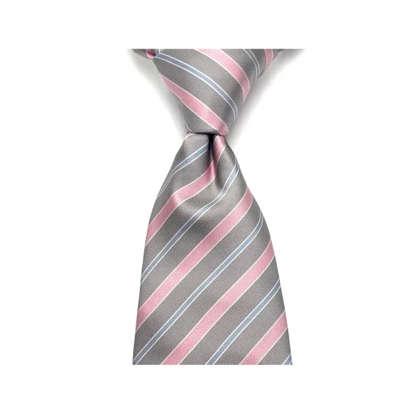 Belisi Silk Tie Men 59x4 Pink REPP Hand Made Designer