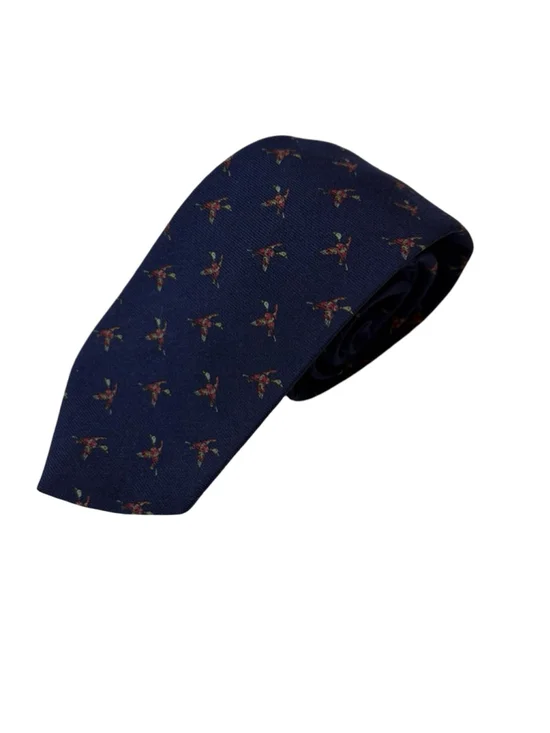 Brooks Brothers Makers All Wool Navy Duck Motif Tie Preppy Trad Vintage