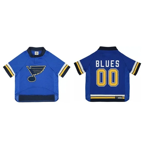St Louis Blues -NHL -Jersey for Dogs Cat Shirt Blues Hockey Pets First NEW Med‎