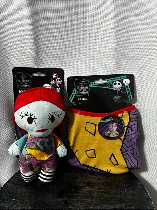 NIGHTMARE BEFORE CHRISTMAS SALLY PET DOG TOY & DRESS HALLOWEEN XL